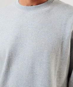 Afends Mens Sativa - Hemp Crew Neck Jumper - Shadow Grey Marle