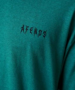 Afends Mens Actual Pain - Hemp Oversized Graphic T-Shirt - Emerald