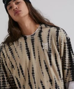 Afends Mens Glazing - Hemp Oversized T-Shirt - Clay Clothing