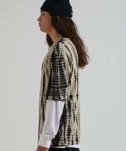 Afends Mens Glazing - Hemp Oversized T-Shirt - Clay Clothing