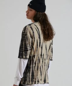 Afends Mens Glazing - Hemp Oversized T-Shirt - Clay Clothing
