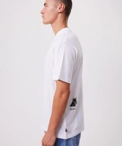 Clothing Afends Mens Walker - Hemp Retro T-Shirt - White