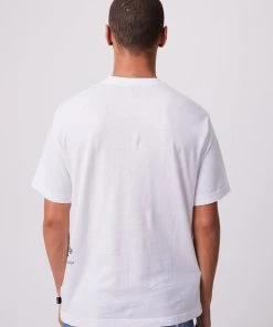 Clothing Afends Mens Walker - Hemp Retro T-Shirt - White