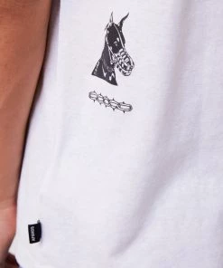 Clothing Afends Mens Walker - Hemp Retro T-Shirt - White