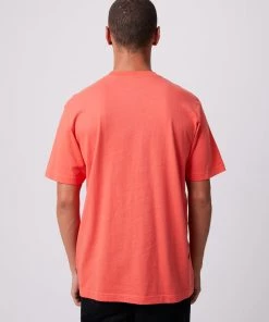 Afends Mens Mushy - Recycled Retro Graphic T-Shirt - Coral Clothing