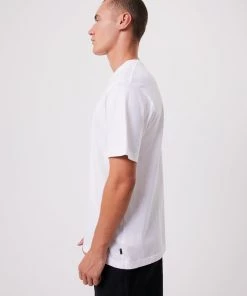 Afends Mens Mushy - Recycled Retro Graphic T-Shirt - White Clothing