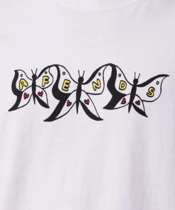 Afends Mens Mushy - Recycled Retro Graphic T-Shirt - White Clothing