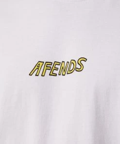 Afends Mens Mushy - Recycled Long Sleeve Graphic T-Shirt - Off White