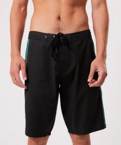 Afends Mens Walker - Hemp Fixed Waist Boardshorts - Black 7 Afends Mens Walker - Hemp Fixed Waist Boardshorts - Black