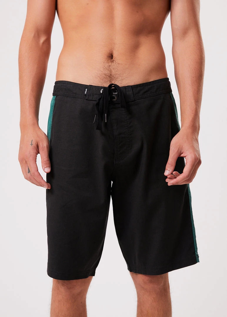 Afends Mens Walker - Hemp Fixed Waist Boardshorts - Black 3 Afends Mens Walker - Hemp Fixed Waist Boardshorts - Black