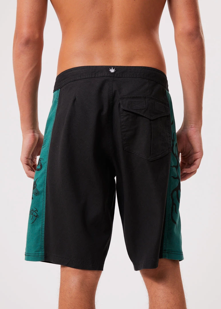Afends Mens Walker - Hemp Fixed Waist Boardshorts - Black 4 Afends Mens Walker - Hemp Fixed Waist Boardshorts - Black