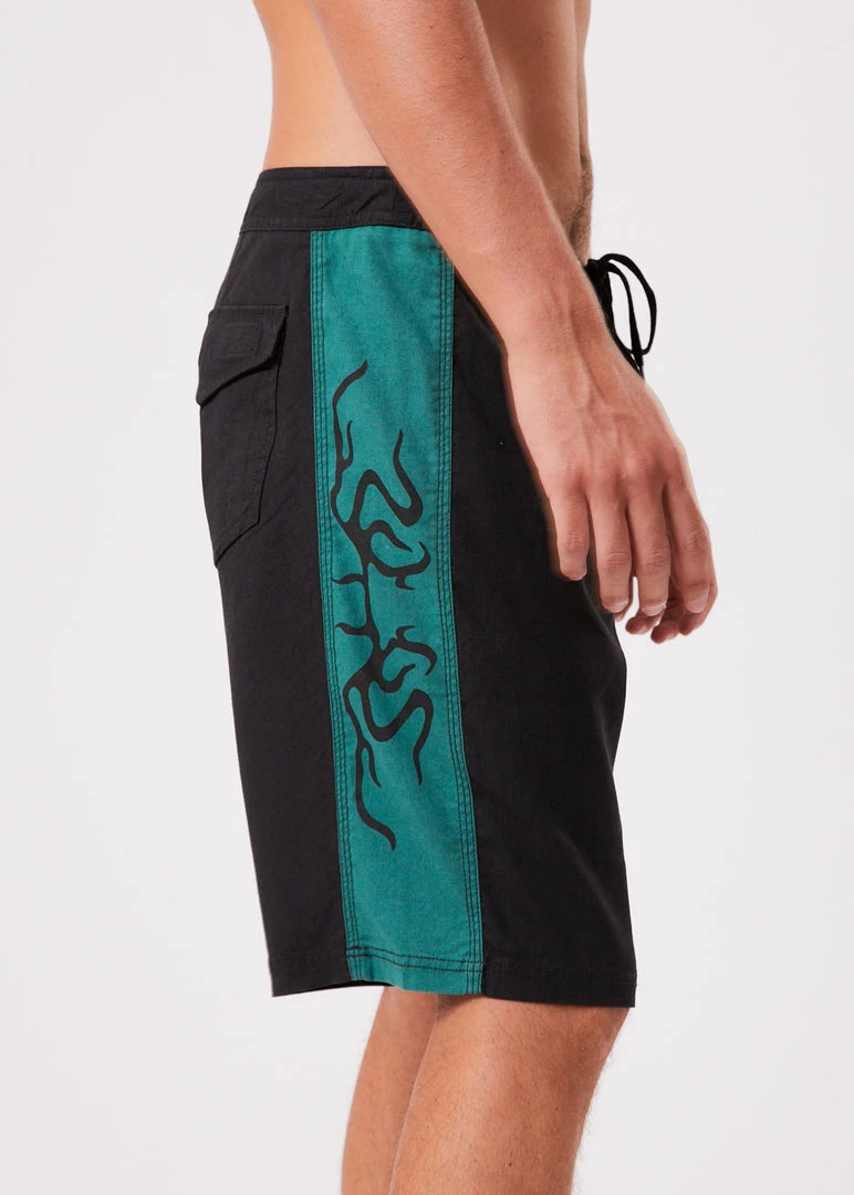 Afends Mens Walker - Hemp Fixed Waist Boardshorts - Black 2 Afends Mens Walker - Hemp Fixed Waist Boardshorts - Black