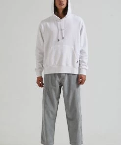 Afends Mens Credits - Recycled Hoodie - White