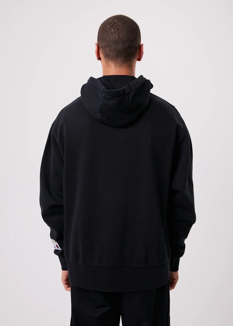 Afends Mens Tattooing - Recycled Hoodie - Faded Black 5 Afends Mens Tattooing - Recycled Hoodie - Faded Black