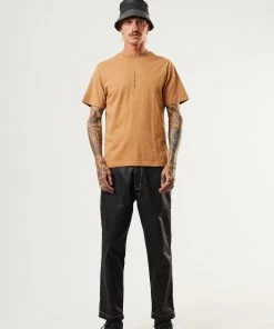 Afends Mens Machine - Recycled Retro T-Shirt - Chestnut Clothing