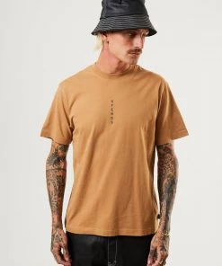 Afends Mens Machine - Recycled Retro T-Shirt - Chestnut Clothing