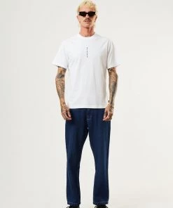 Clothing Afends Mens Machine - Recycled Retro T-Shirt - White