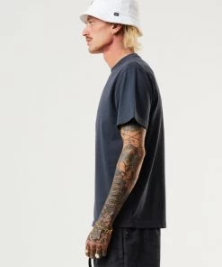 Clothing Afends Mens Wahzoo - Recycled Retro T-Shirt - Charcoal