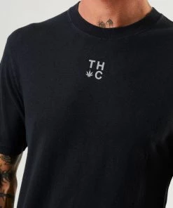 Clothing Afends Mens House Arrest - Hemp Retro T-Shirt - Faded Black