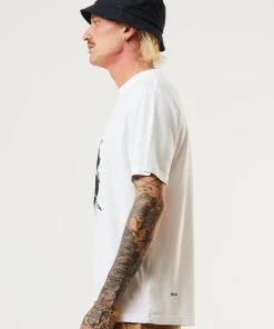 Clothing Afends Mens Build It - Hemp Retro Graphic T-Shirt - White