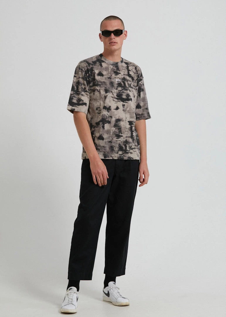 Afends Mens Smoke - Organic Weighted T-Shirt - Bone Clothing 5 Afends Mens Smoke - Organic Weighted T-Shirt - Bone Clothing