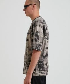 Afends Mens Smoke - Organic Weighted T-Shirt - Bone Clothing 7 Afends Mens Smoke - Organic Weighted T-Shirt - Bone Clothing