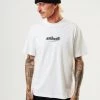 Afends Mens Crypto - Organic Retro T-Shirt - White