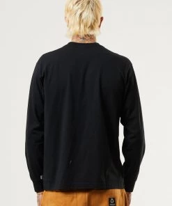 Afends Mens Machine - Recycled Long Sleeve T-Shirt - Black Clothing 9 Afends Mens Machine - Recycled Long Sleeve T-Shirt - Black Clothing