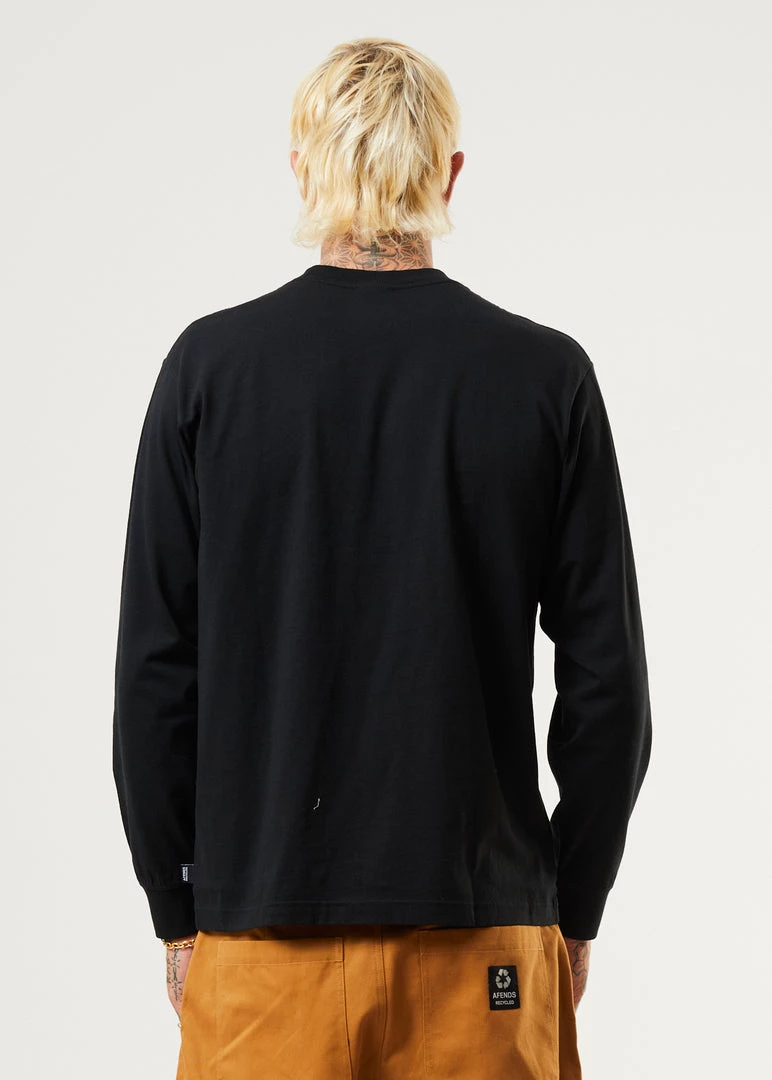 Afends Mens Machine - Recycled Long Sleeve T-Shirt - Black Clothing 5 Afends Mens Machine - Recycled Long Sleeve T-Shirt - Black Clothing