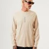 Afends Mens Machine - Recycled Long Sleeve T-Shirt - Bone