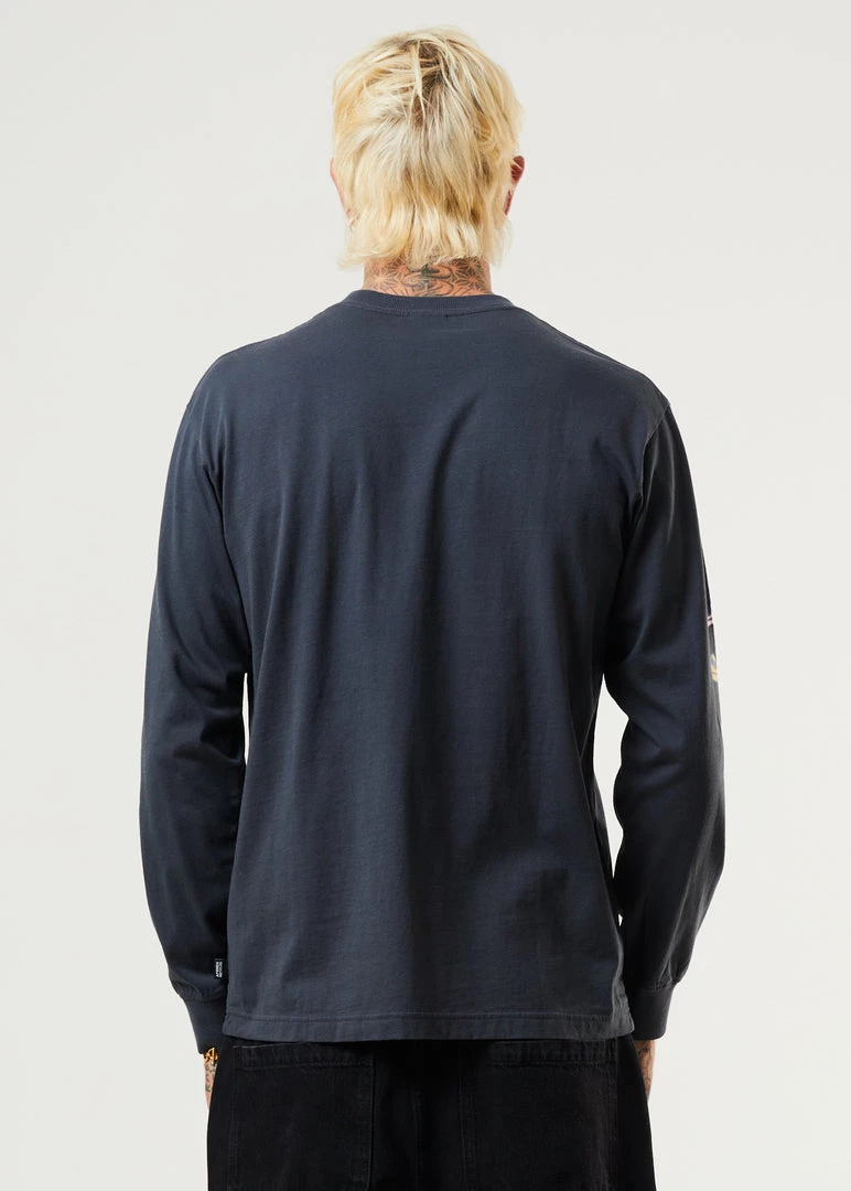 Clothing Afends Mens Wahzoo - Recycled Long Sleeve Graphic T-Shirt - Charcoal 5 Clothing Afends Mens Wahzoo - Recycled Long Sleeve Graphic T-Shirt - Charcoal