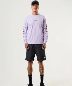 Afends Mens Wahzoo - Recycled Long Sleeve Graphic T-Shirt - Tulip 7 Afends Mens Wahzoo - Recycled Long Sleeve Graphic T-Shirt - Tulip