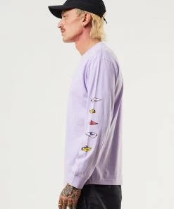 Afends Mens Wahzoo - Recycled Long Sleeve Graphic T-Shirt - Tulip 8 Afends Mens Wahzoo - Recycled Long Sleeve Graphic T-Shirt - Tulip