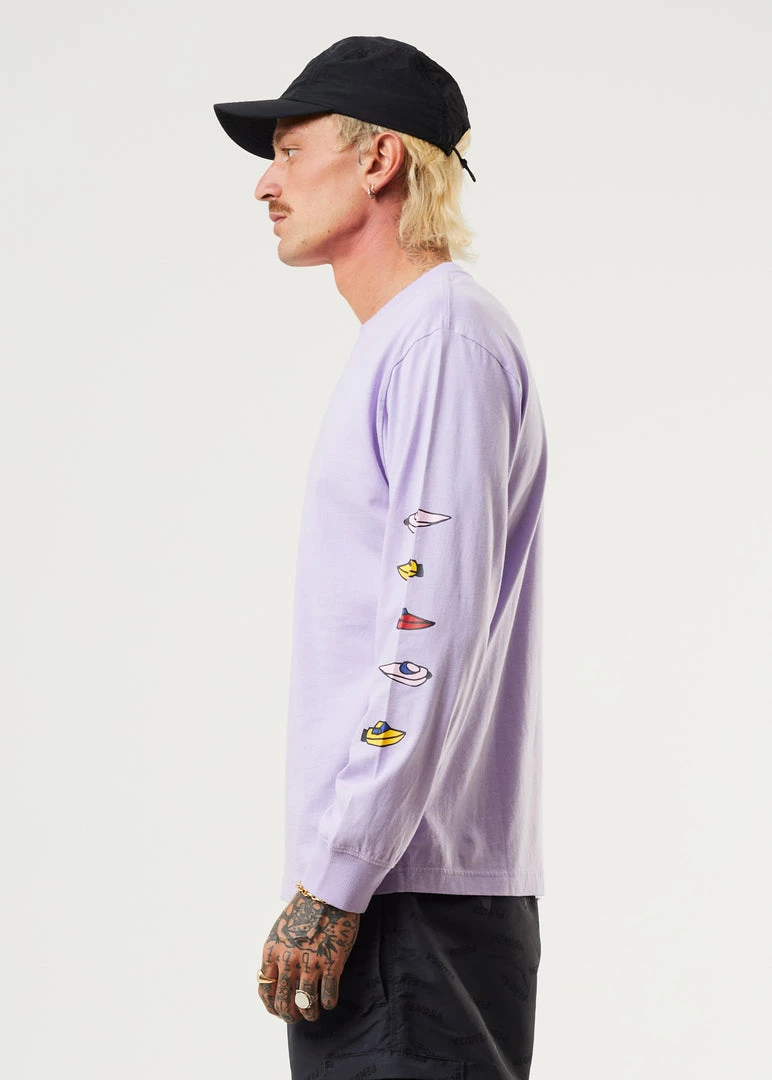 Afends Mens Wahzoo - Recycled Long Sleeve Graphic T-Shirt - Tulip 4 Afends Mens Wahzoo - Recycled Long Sleeve Graphic T-Shirt - Tulip