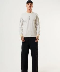 Afends Mens System - Recycled Striped Long Sleeve T-Shirt - Bone Clothing 7 Afends Mens System - Recycled Striped Long Sleeve T-Shirt - Bone Clothing
