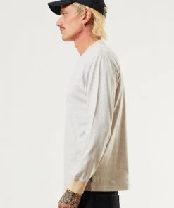 Afends Mens System - Recycled Striped Long Sleeve T-Shirt - Bone Clothing 8 Afends Mens System - Recycled Striped Long Sleeve T-Shirt - Bone Clothing