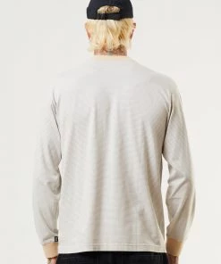 Afends Mens System - Recycled Striped Long Sleeve T-Shirt - Bone Clothing 9 Afends Mens System - Recycled Striped Long Sleeve T-Shirt - Bone Clothing