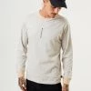 Afends Mens System - Recycled Striped Long Sleeve T-Shirt - Bone Clothing