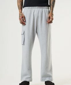 Afends Mens House Arrest - Hemp Sweat Pants - Shadow Grey Marle