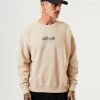 Clothing Afends Mens Crypto - Organic Crew Neck Jumper - Bone