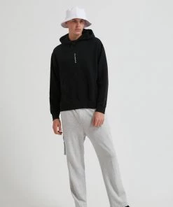 Afends Mens Machine - Recycled Hoodie - Black Clothing