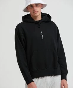 Afends Mens Machine - Recycled Hoodie - Black Clothing