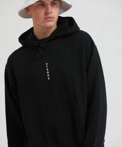 Afends Mens Machine - Recycled Hoodie - Black Clothing