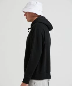 Afends Mens Machine - Recycled Hoodie - Black Clothing