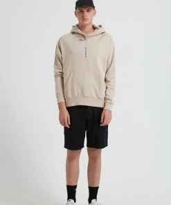 Afends Mens Machine - Recycled Hoodie - Bone Clothing