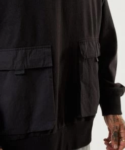 Afends Mens House Arrest - Hemp Hoodie - Faded Black Clothing