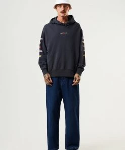 Clothing Afends Mens Wahzoo - Recycled Hoodie - Charcoal 7 Clothing Afends Mens Wahzoo - Recycled Hoodie - Charcoal