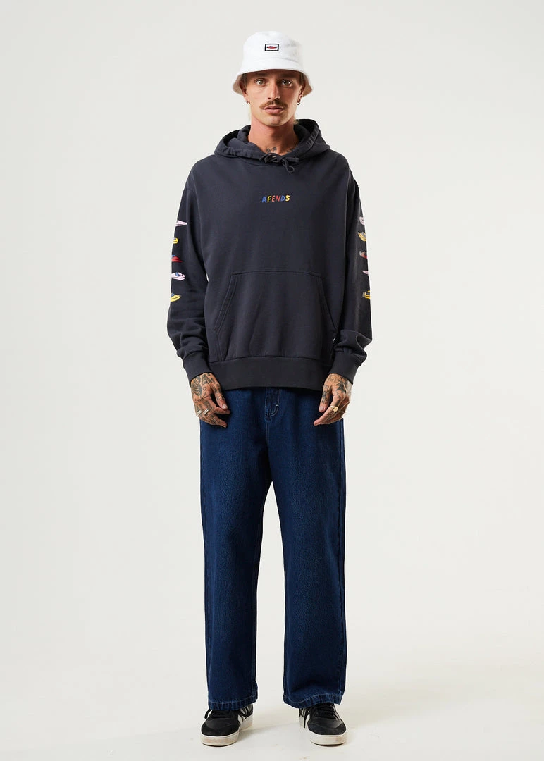 Clothing Afends Mens Wahzoo - Recycled Hoodie - Charcoal 3 Clothing Afends Mens Wahzoo - Recycled Hoodie - Charcoal