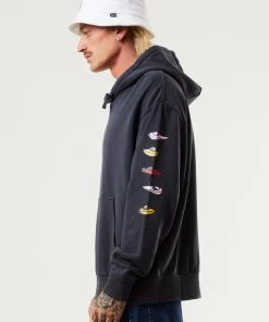 Clothing Afends Mens Wahzoo - Recycled Hoodie - Charcoal 8 Clothing Afends Mens Wahzoo - Recycled Hoodie - Charcoal