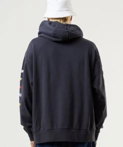 Clothing Afends Mens Wahzoo - Recycled Hoodie - Charcoal 9 Clothing Afends Mens Wahzoo - Recycled Hoodie - Charcoal